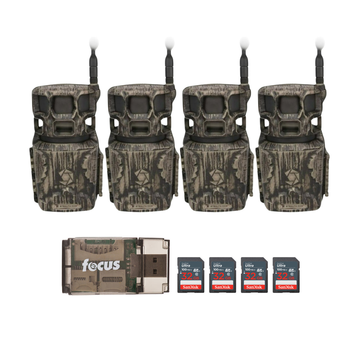 Stealth Cam Revolver Pro 2.0 40MP 360-Degree Brown Cellular Cameras Bundle