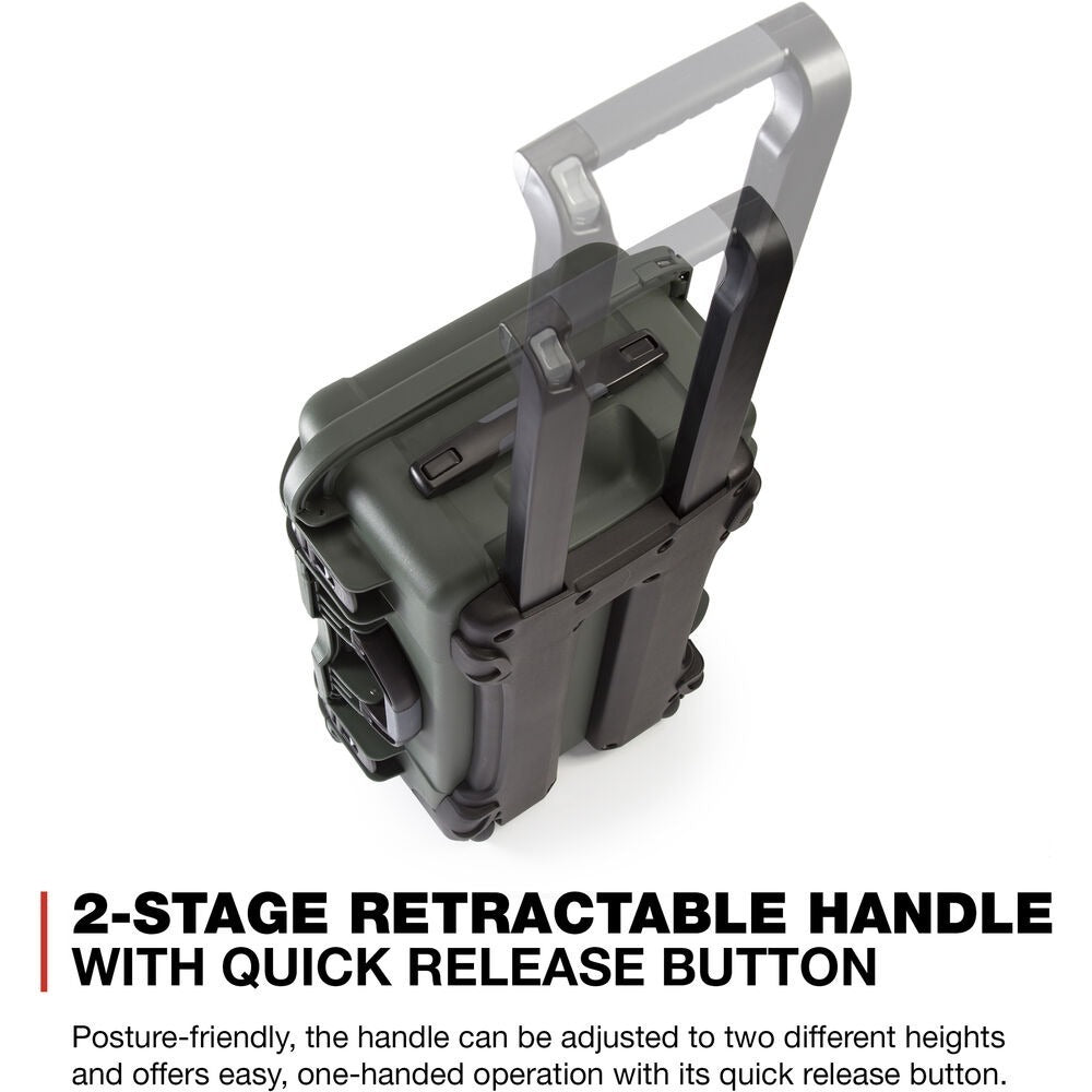 Nanuk 935 Waterproof Wheeled Hard Case with Padded Dividers (Olive)