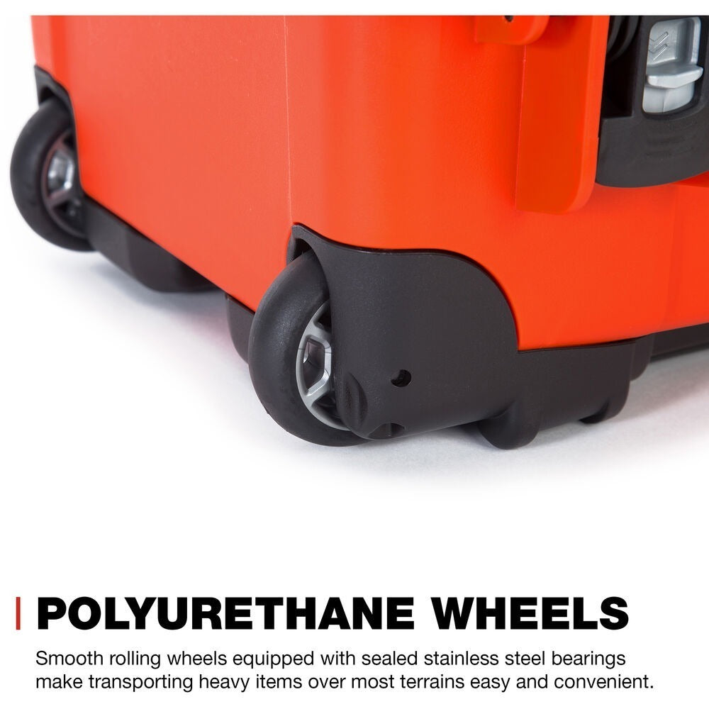 Nanuk 935 Waterproof Wheeled Hard Case with Foam and Lid Organizer (Orange)