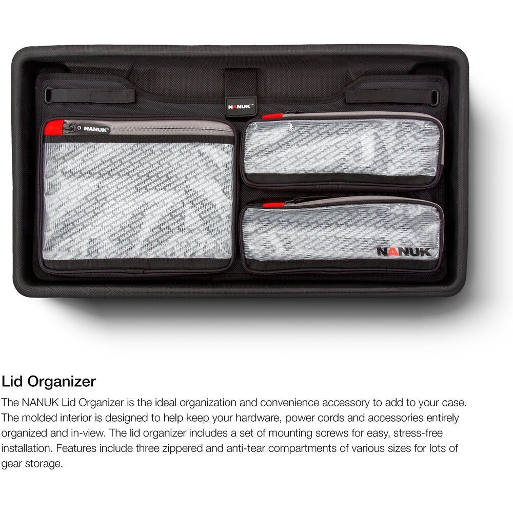 Nanuk 935 Waterproof Wheeled Hard Case with Foam and Lid Organizer (Orange)