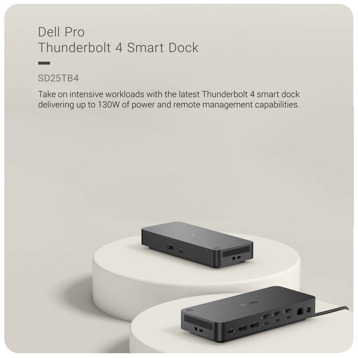Dell Pro Thunderbolt 4 Smart Dock (SD25TB4) with Cables, Ties & 128GB USB Drive