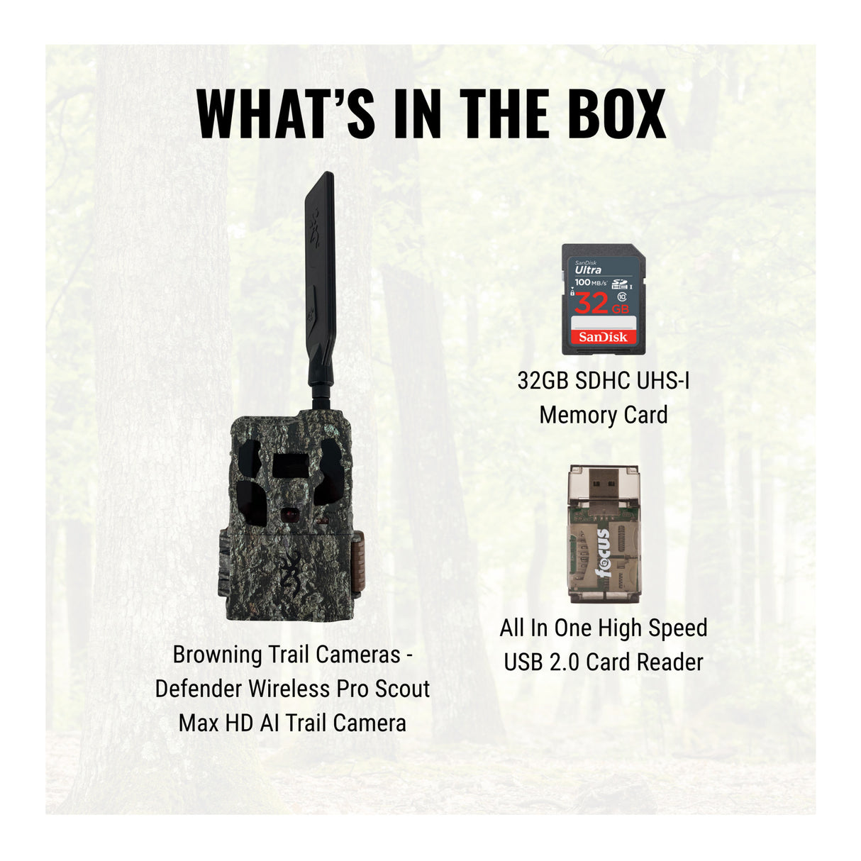 Browning Trail Cameras - Defender Wireless Pro Scout Max HD Trail Camera Bundle