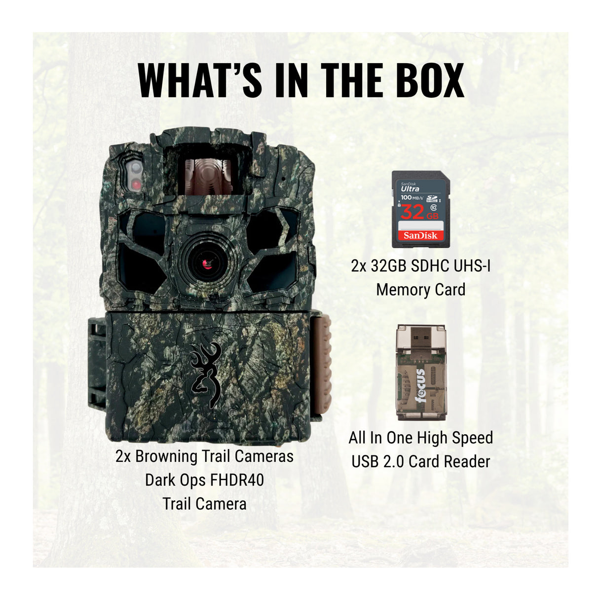 Browning Trail Cameras - Dark Ops FHDR 40MP Bundle (2-Pack)