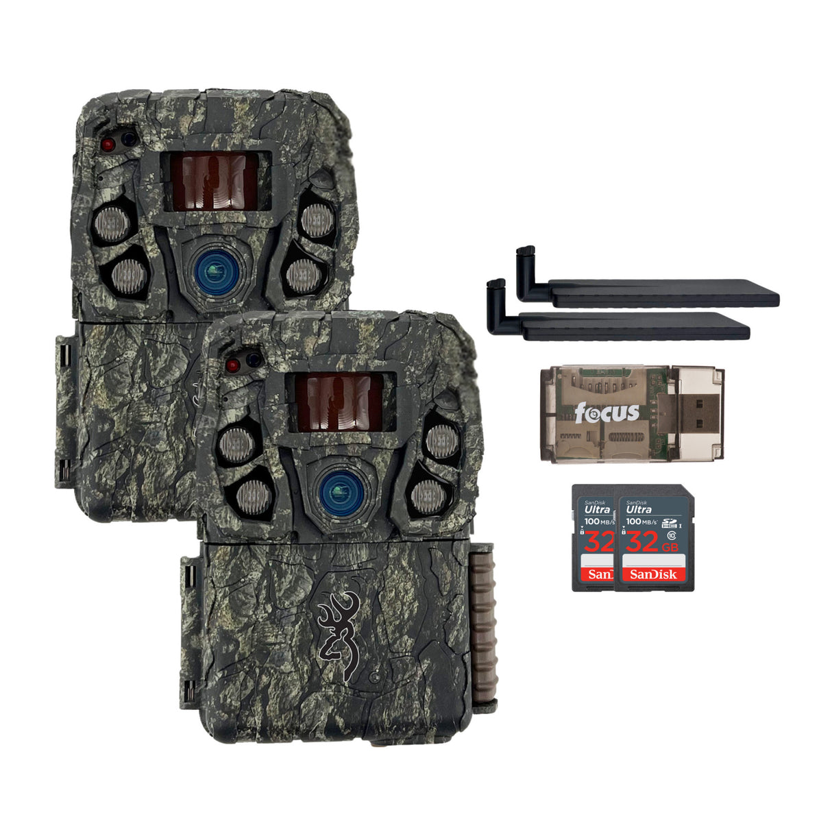 Browning Trail Cameras - Defender Wireless Vision Pro HD AI 46MP (2-Pack) Bundle