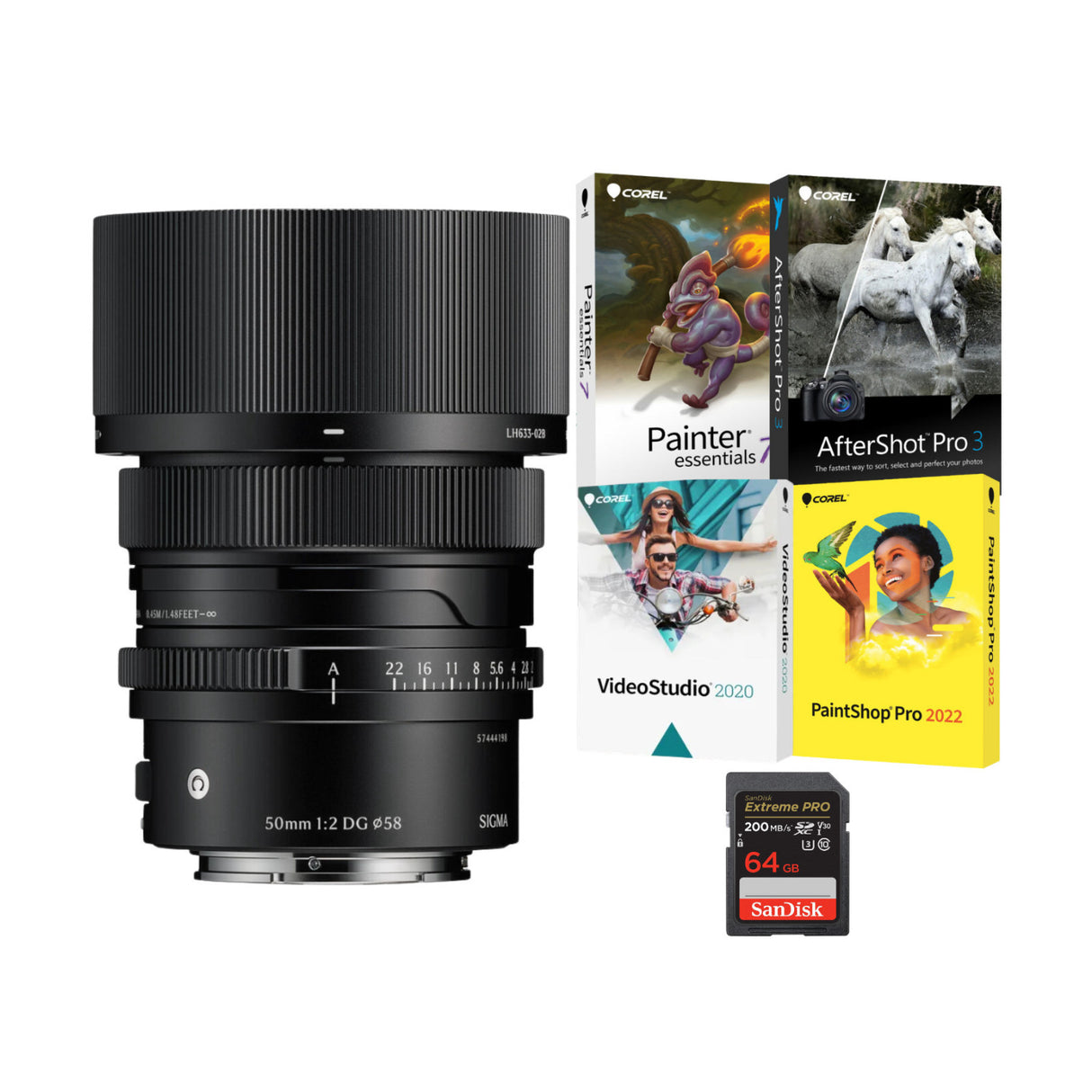 Sigma 50mm F2 DG Contemporary Lens (Sony E-Mount) Bundle