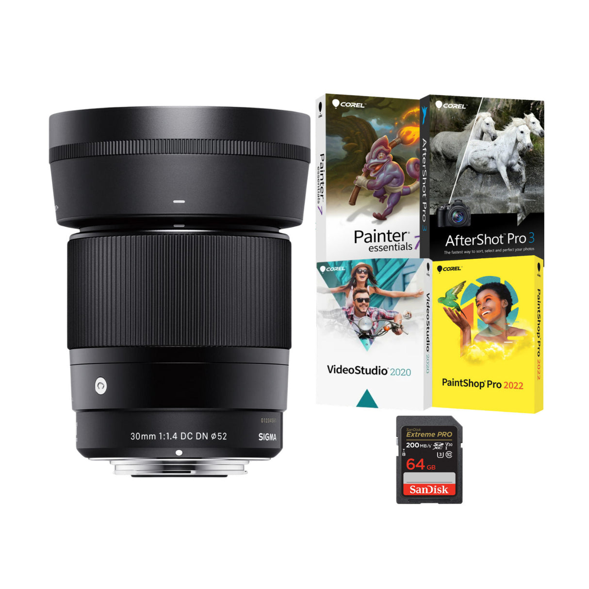 Sigma 30mm F1.4 DC DN Contemporary Lens (Nikon Z-Mount) Bundle