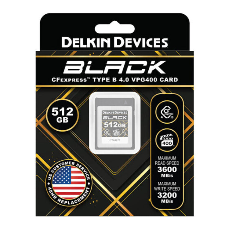 Delkin Devices 512GB BLACK CFexpress Type B 4.0 Memory Card