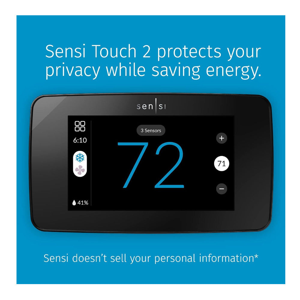 Emerson Sensi Touch 2 Smart Thermostat (Black Beveled Edge)