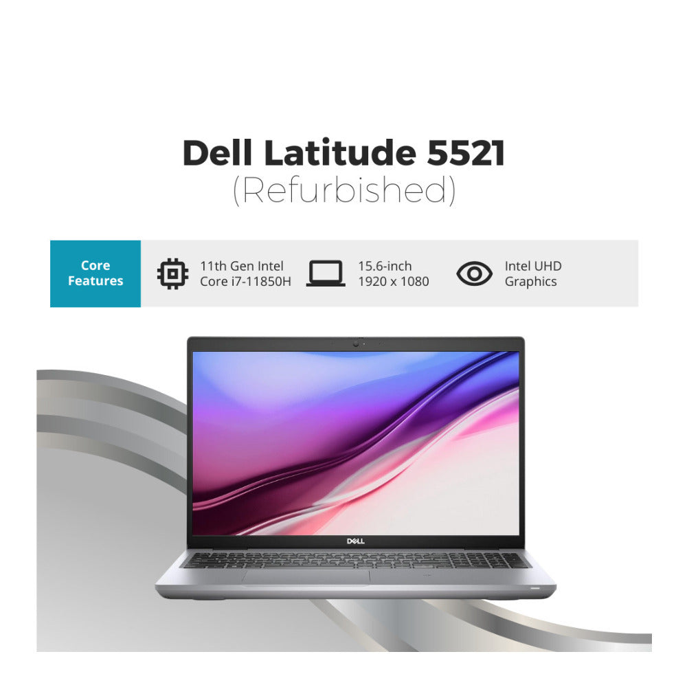 Dell Latitude 5521 15.6-in FHD Intel Core i7-11850H 32GB RAM 512GB SSD (Renewed)