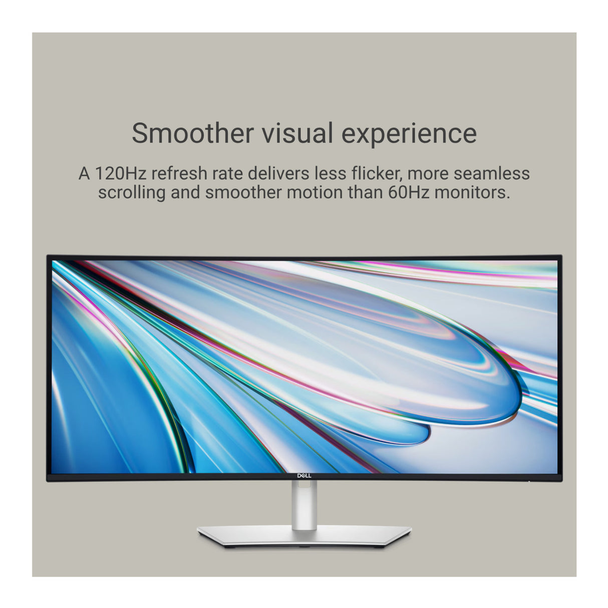 Dell UltraSharp U3425WE 34-In. UW-QHD 21:9 Curved LED Monitor 120Hz Thunderbolt 4 Hub (Black/Silver)