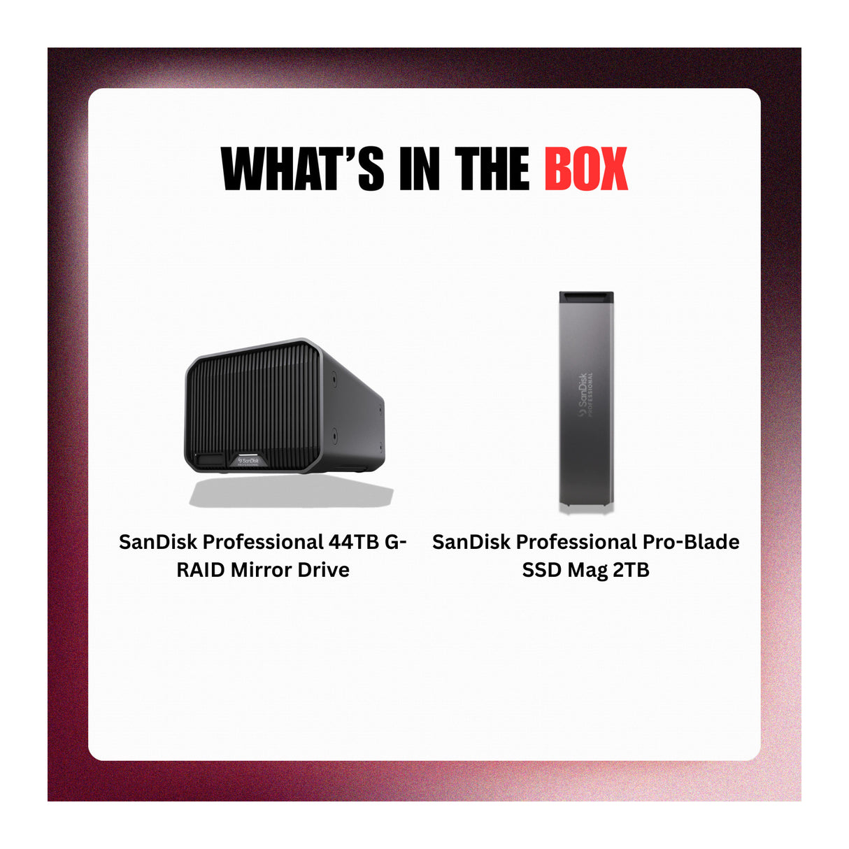 SanDisk Professional 44TB G-RAID Mirror Drive with Thunderbolt3 Interface Bundle