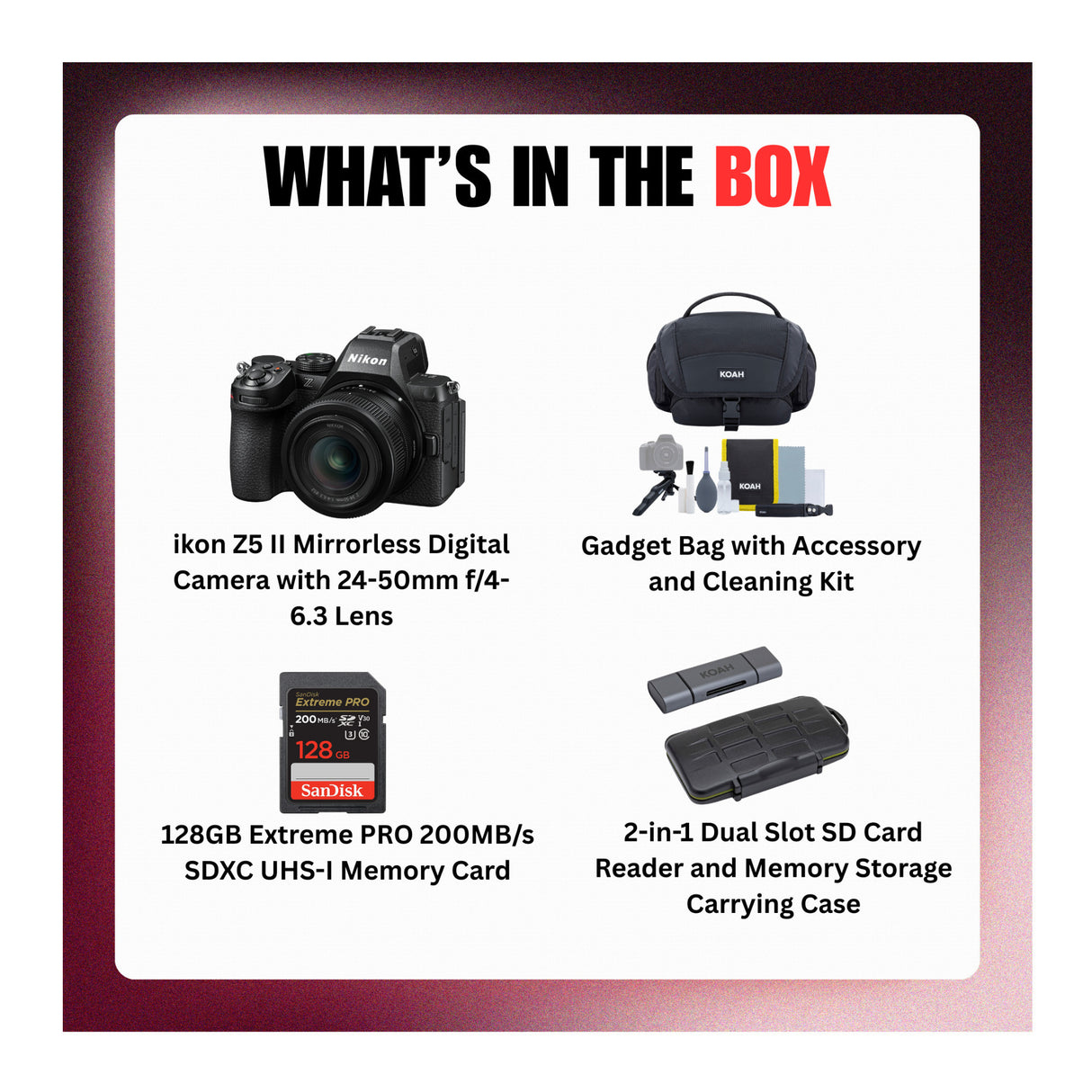 Nikon Z5 II Mirrorless Digital Camera with 24-50mm f/4-6.3 Lens Bundle