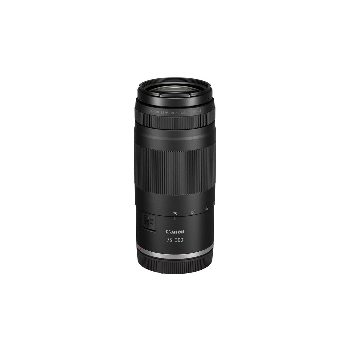 Canon RF 75-300mm f/4-5.6 Compact Telephoto Zoom Lens for RF Mount - APS-C Compatible (Black)