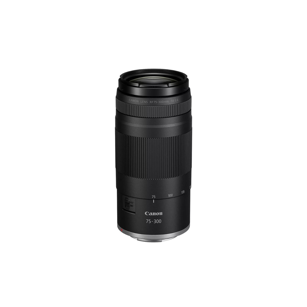 Canon RF 75-300mm f/4-5.6 Compact Telephoto Zoom Lens for RF Mount - APS-C Compatible (Black)