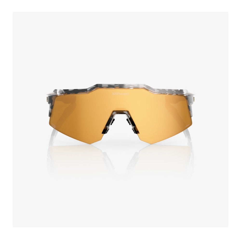 100 Percent SPEEDCRAFT XS Money Mike 3 Polished Black Tortoise with HiPER 24K Gold Mirror Lens