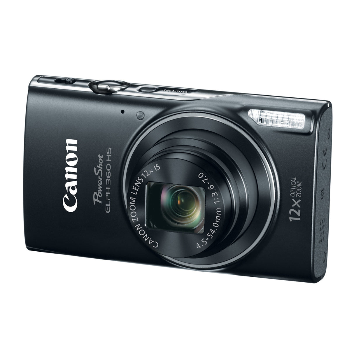 Canon PowerShot ELPH 360 HS 20.2 MP CMOS Sensor Digital Camera (Black) Bundle
