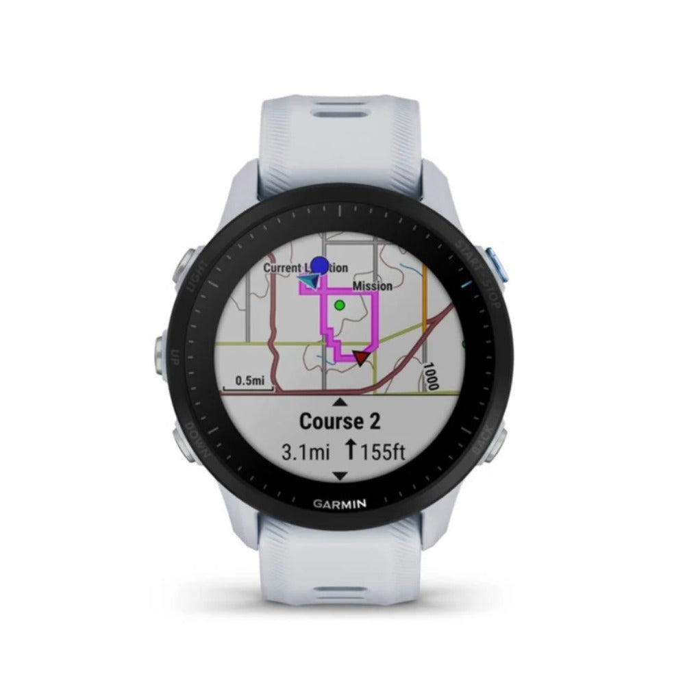 Garmin Forerunner 955 Premium Running Watch, Whitestone