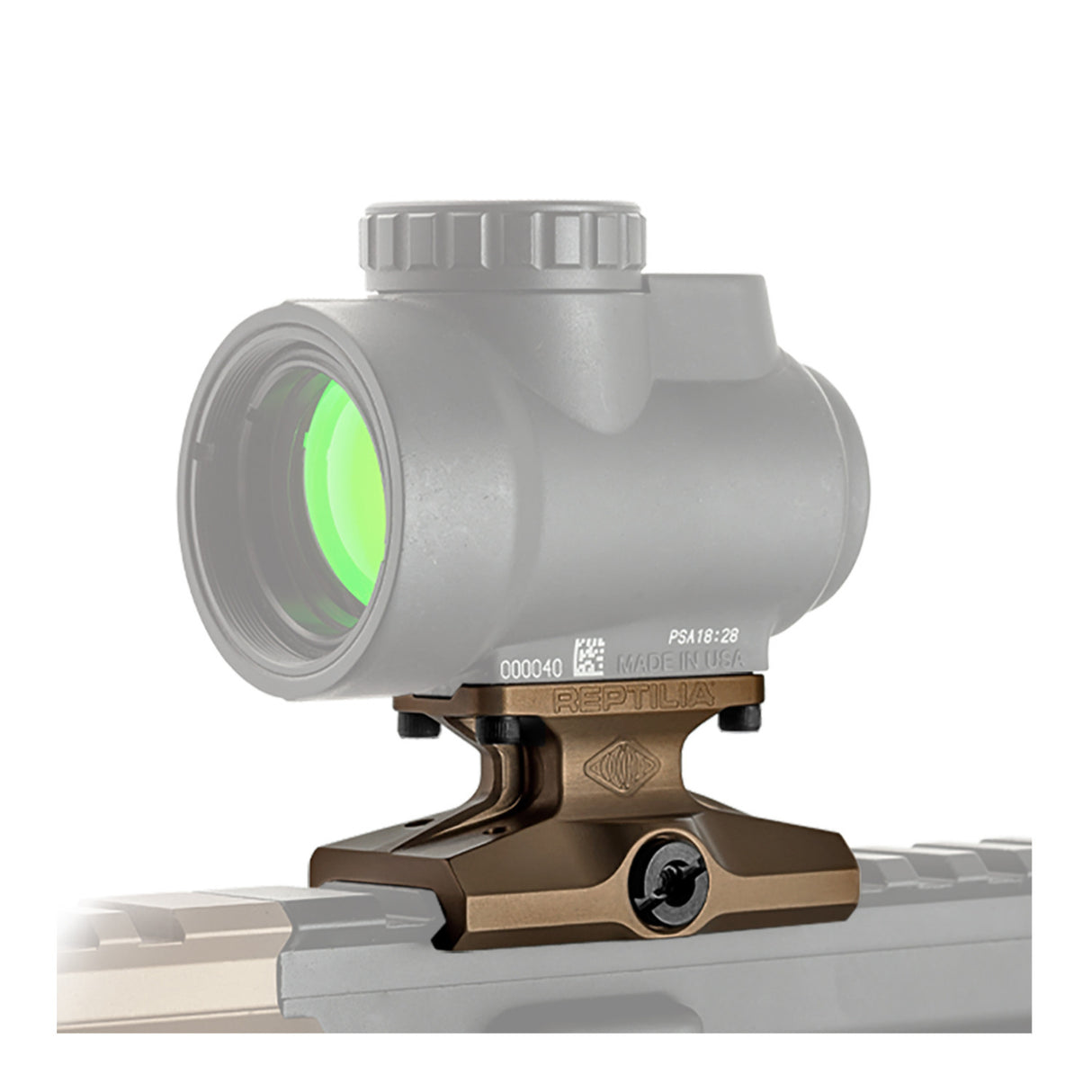 Reptilia DOT Mount Lower 1/3 Co-Witness for Trijicon MRO (FDE Flat Dark Earth)