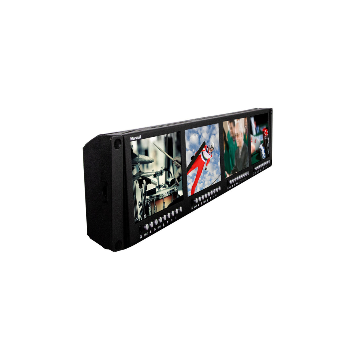 Marshall Electronics Quad 4.5-Inch Rackmountable Monitor with 3G-SDI, HDMI