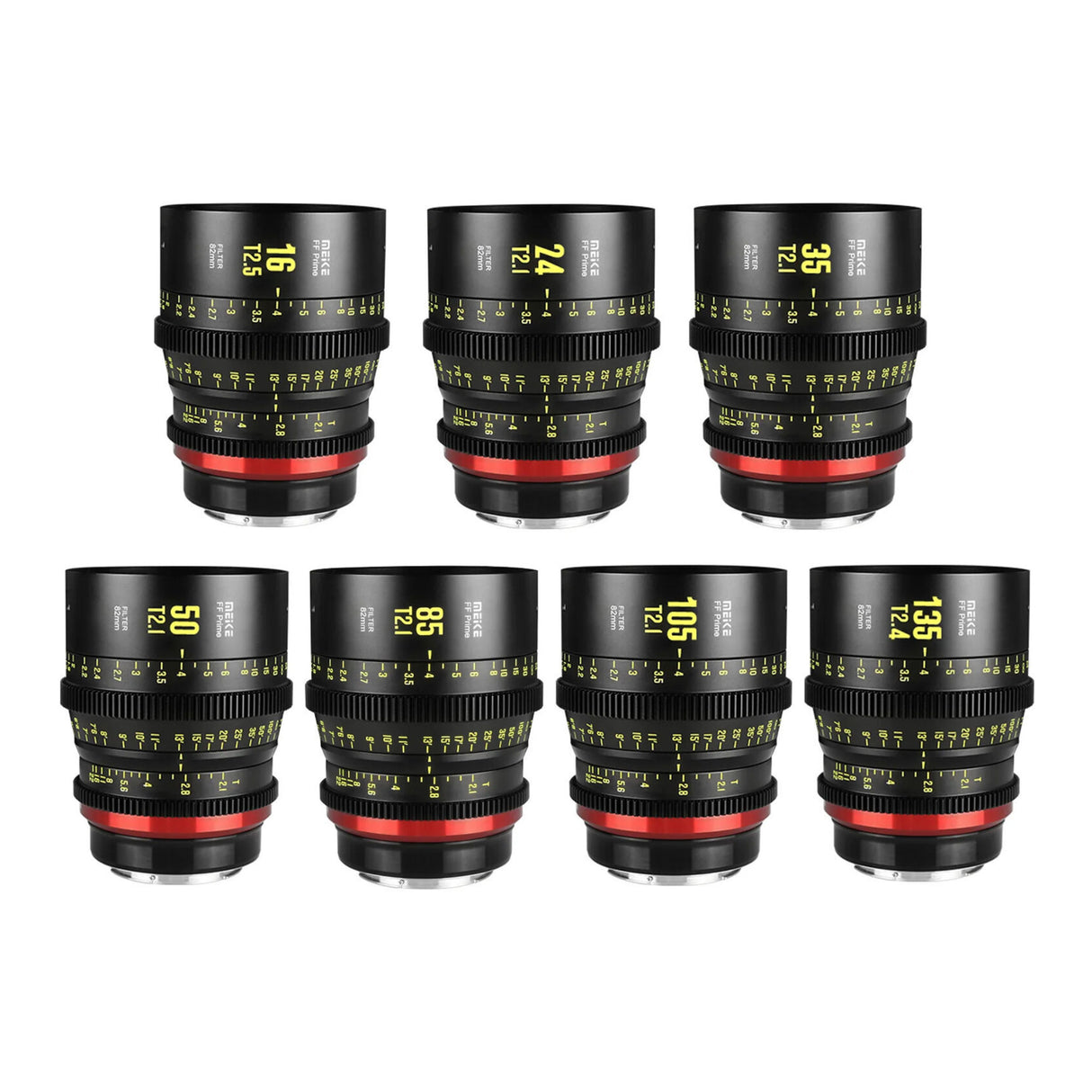 Meike Full-Frame Prime Cine 7-Lens Kit with Hard-Shell Case (ARRI PL)