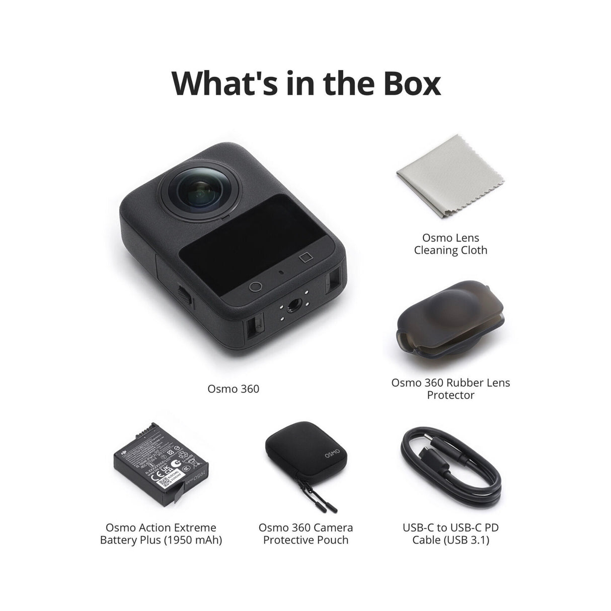 DJI Osmo 360 Action Camera Standard Combo - 8K 360 Video, 120MP Photos