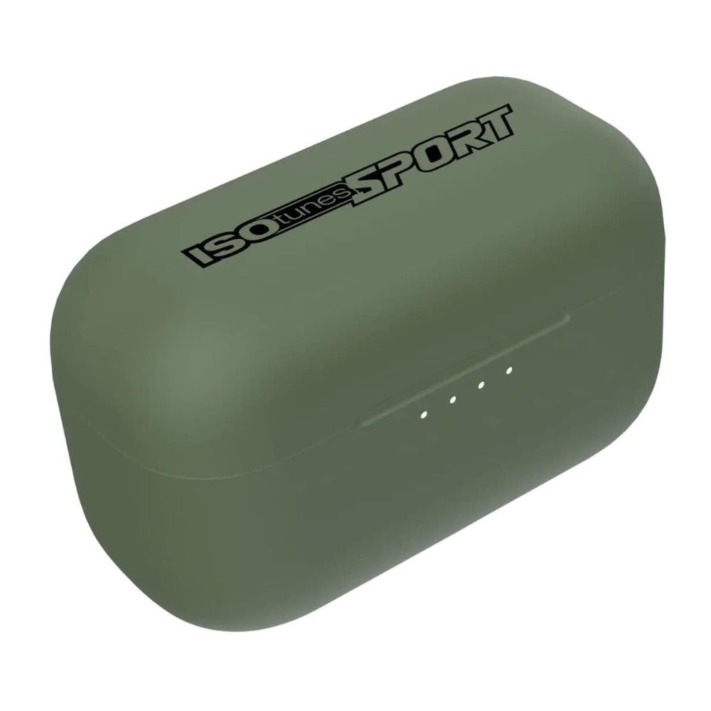 CALIBER Tactical Earbuds with True Wireless Bluetooth, 25 NRR, OD Green & Black