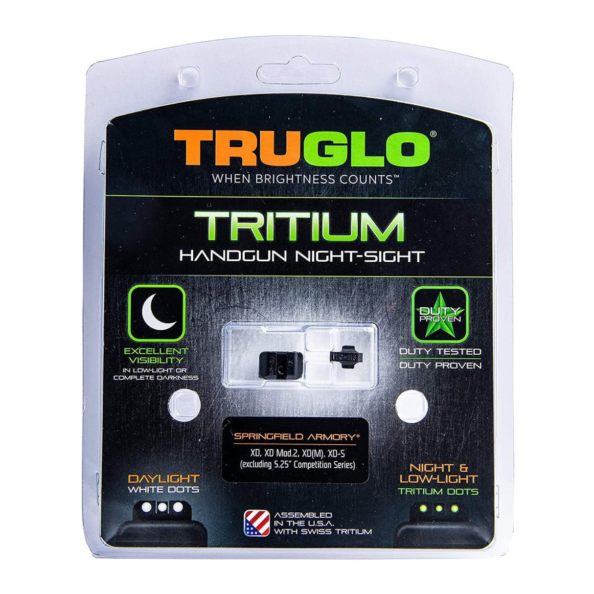 TruGlo Tritium Night Sight Set for Springfield XD Series