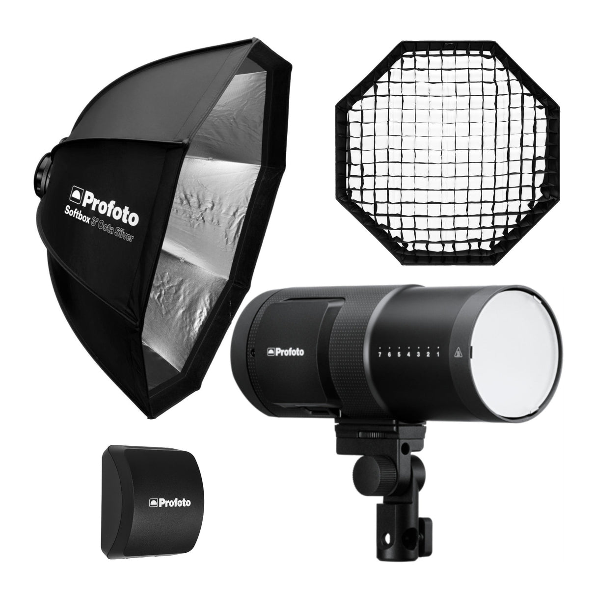 Profoto B30 Monolight Bundle with Softbox, Softgrid and Battery