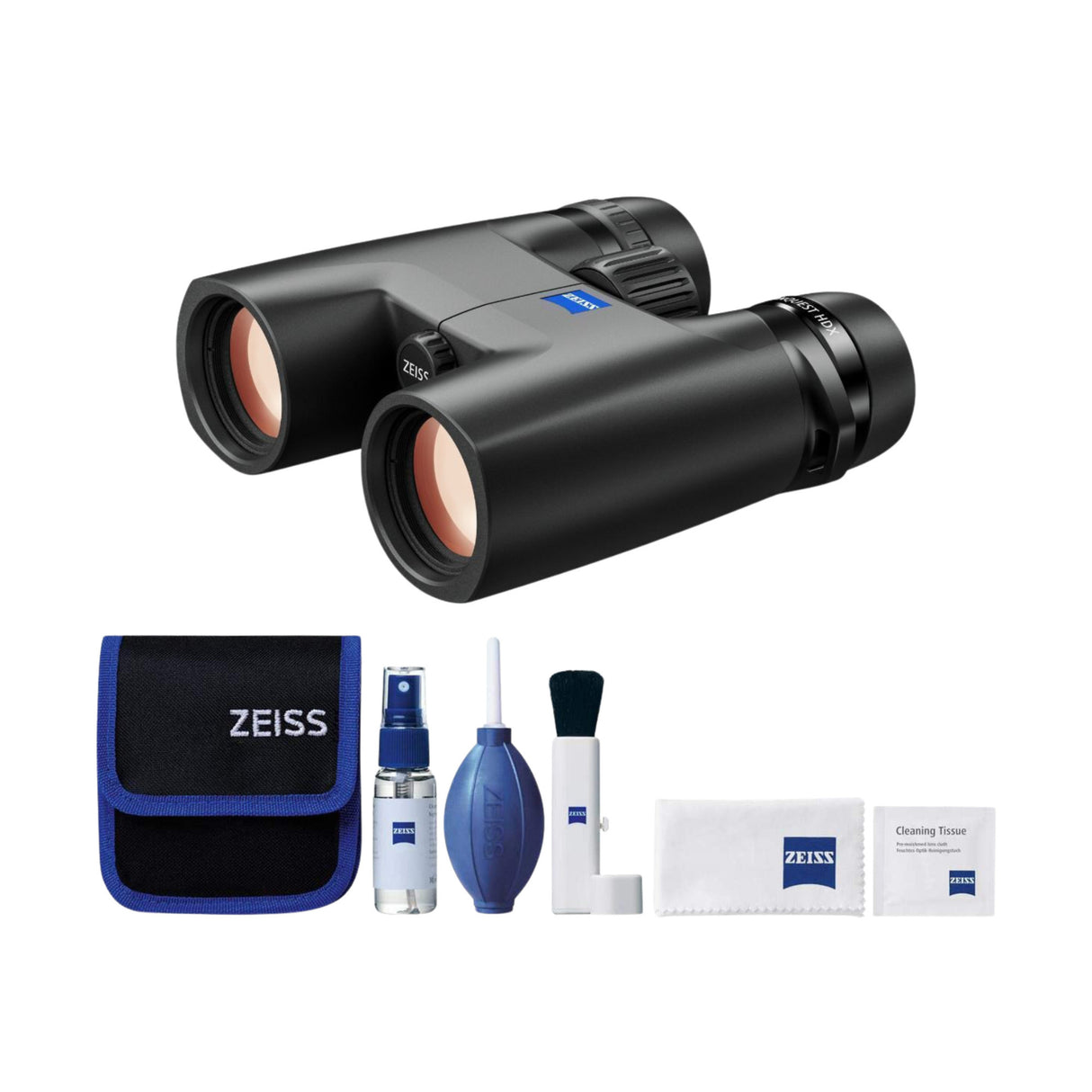 ZEISS Conquest HDX 8x32 Binocular (Black) with Lens Cleaning Kit Bundle