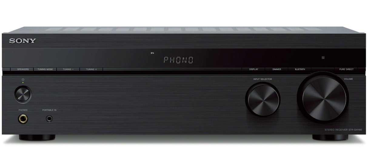 Sony 2-Channel Stereo Receiver with Bookshelf Speaker (Pair, Black) Bundle