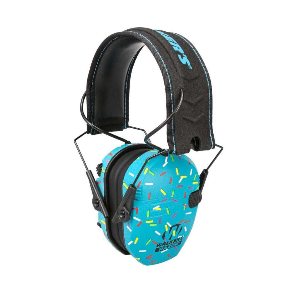 Walkers Razor Slim Electronic Ear Muffs (Blue Sprinkles)