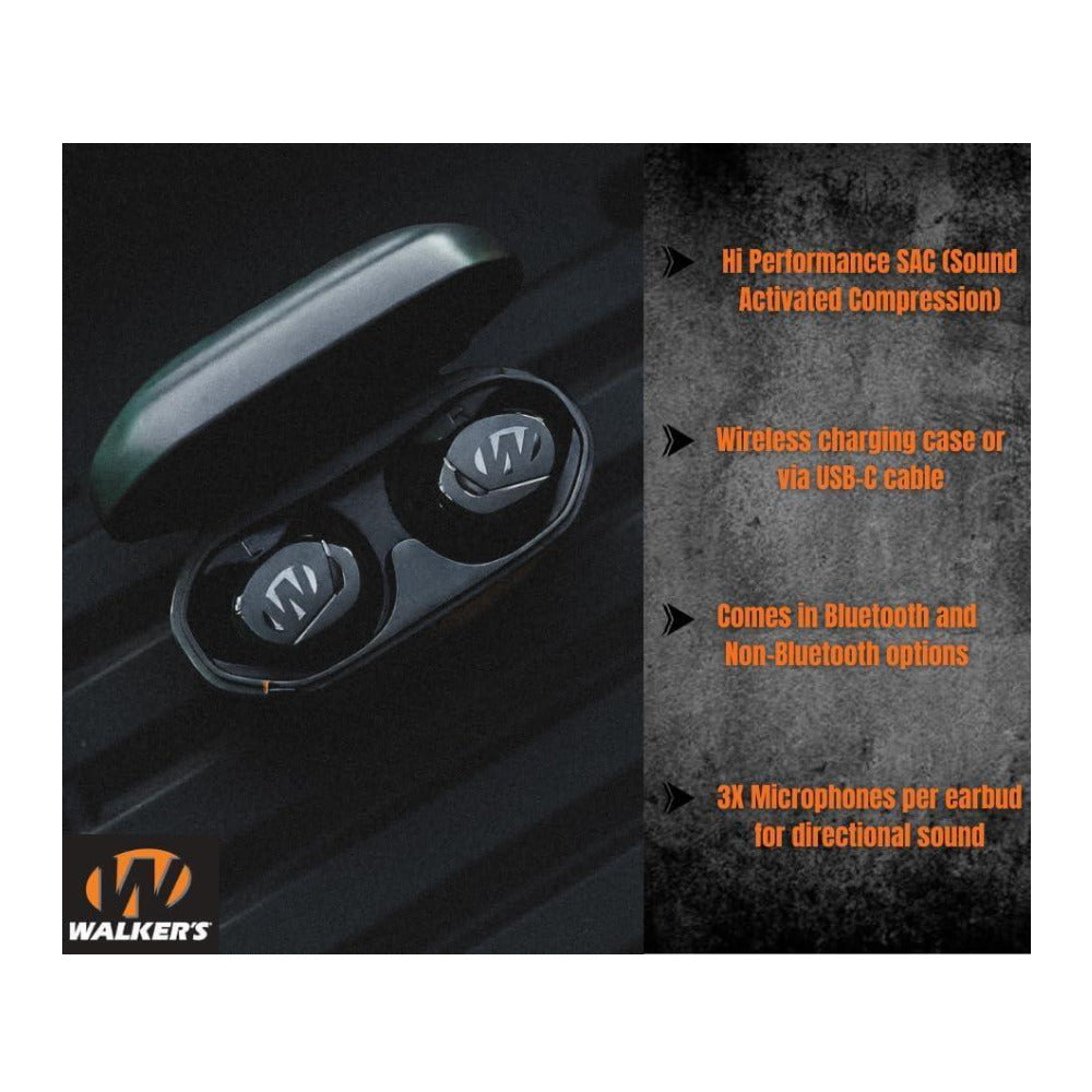 Walkers Suppressor BT Wireless Ear Buds with Bluetooth 5.3