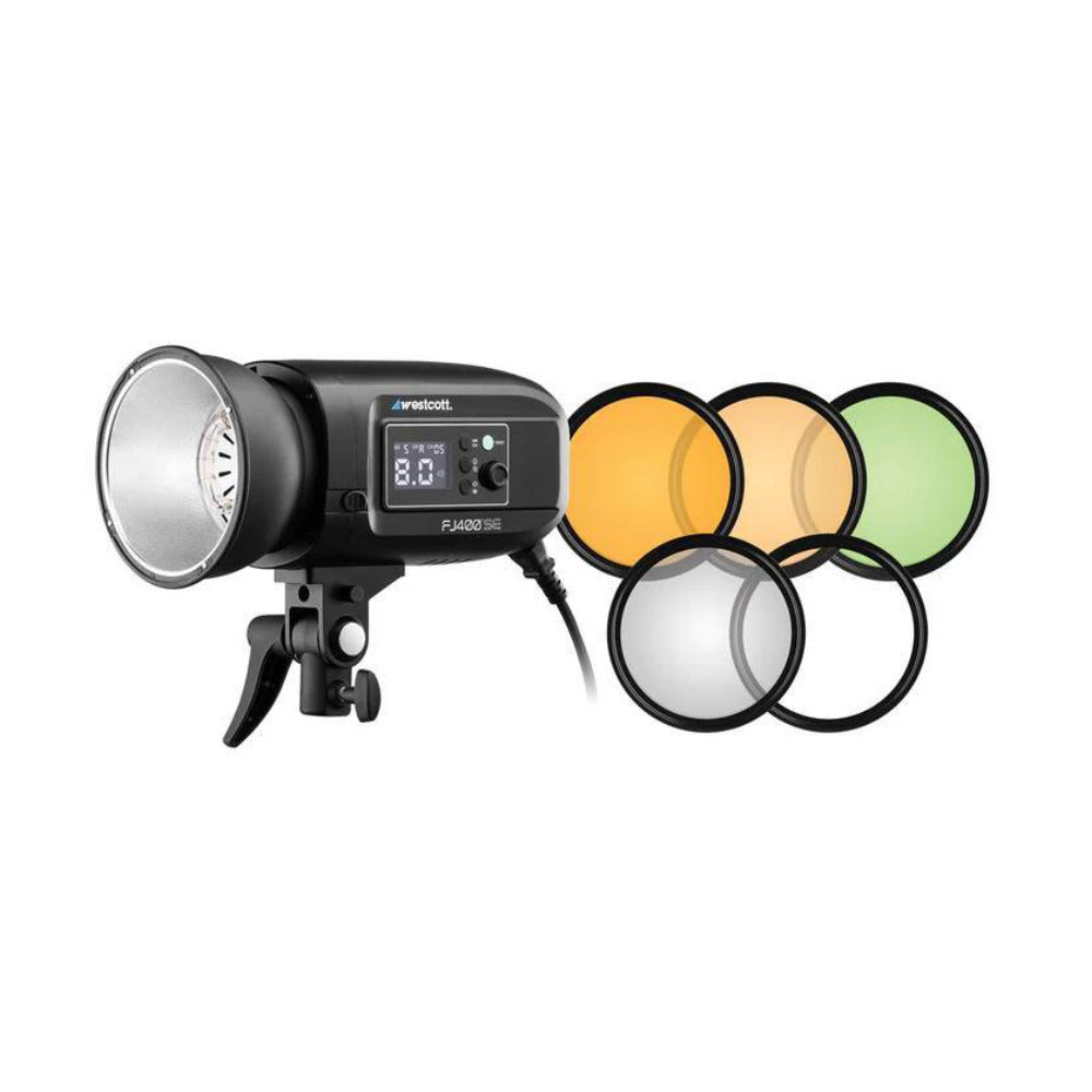Westcott FJ400-SE 400W Strobe with Wireless Trigger, ClickBox 1x3 Softbox Bundle