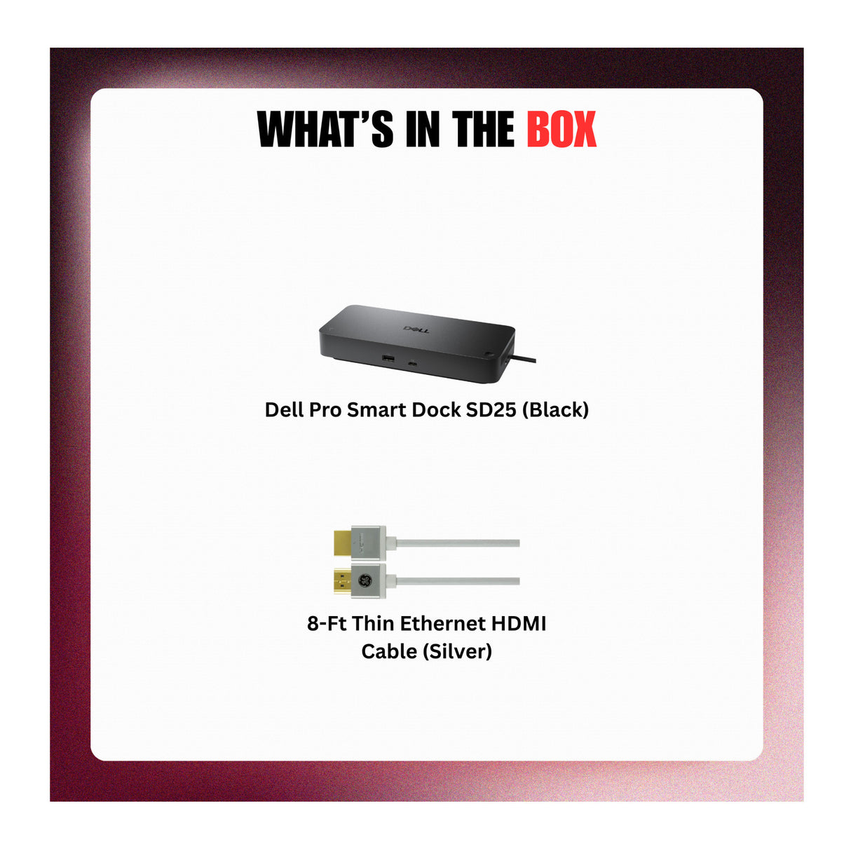 Dell Pro Smart Dock SD25 130W Power Delivery (Black) Bundle with HDMI Cable