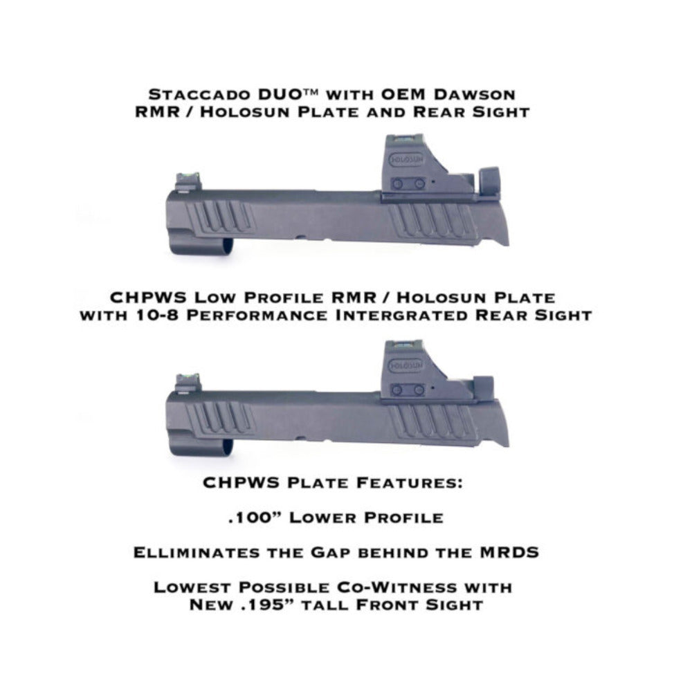 C+H PLT Staccato Duo Optics Adapter Plate for RMR/HD/SRO & 407C/507C/508C/508T