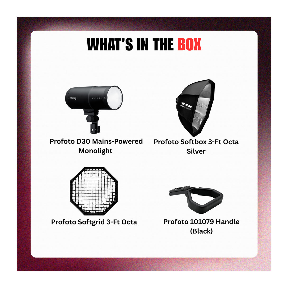 Profoto D30 Mains-Powered Monolight with Accessories Bundle