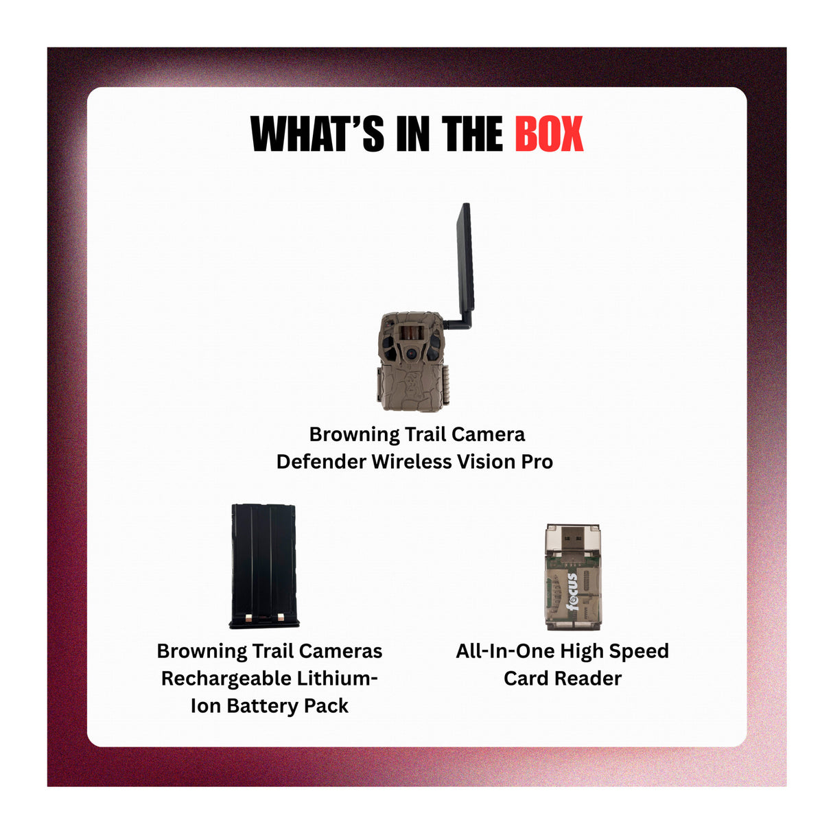 Browning Trail Camera Defender Wireless Vision Pro HD Livestream Bundle