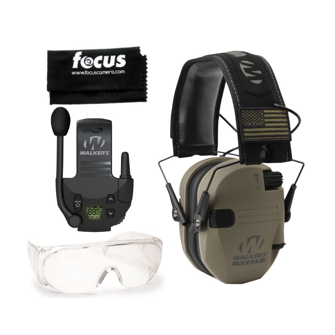 Walkers Razor Digital Ear Muffs (FDE Patriot Version) Bundle