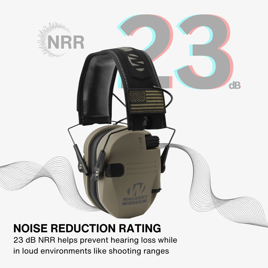 Walkers Razor Digital Ear Muffs (FDE Patriot Version) Bundle