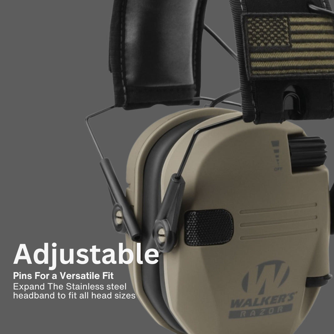 Walkers Razor Digital Ear Muffs (FDE Patriot Version) Bundle