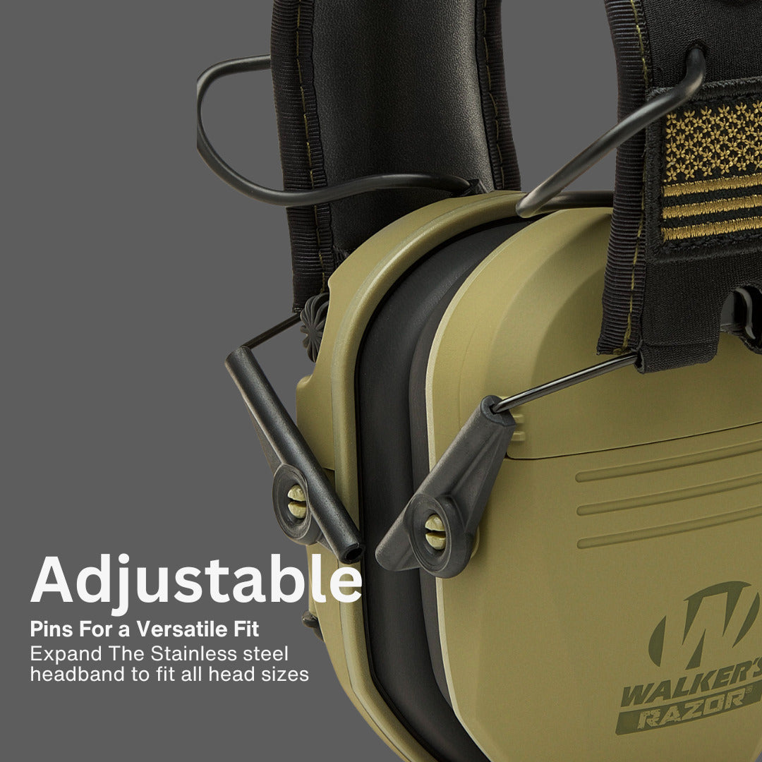 Walkers Razor Patriot Electronic Ear Muffs (Olive Drab Green) Bundle