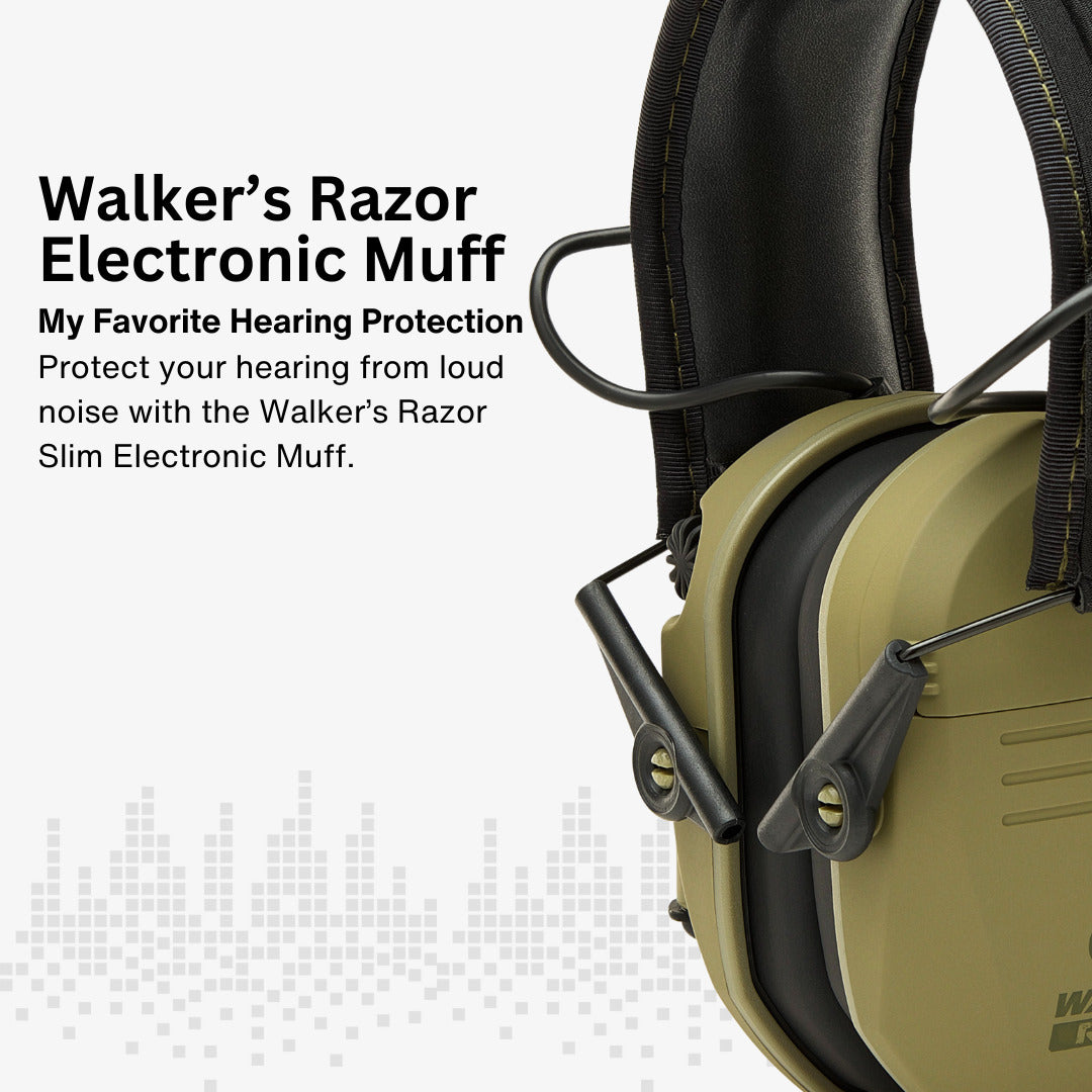 Walkers Razor Patriot Electronic Ear Muffs (Olive Drab Green) Bundle