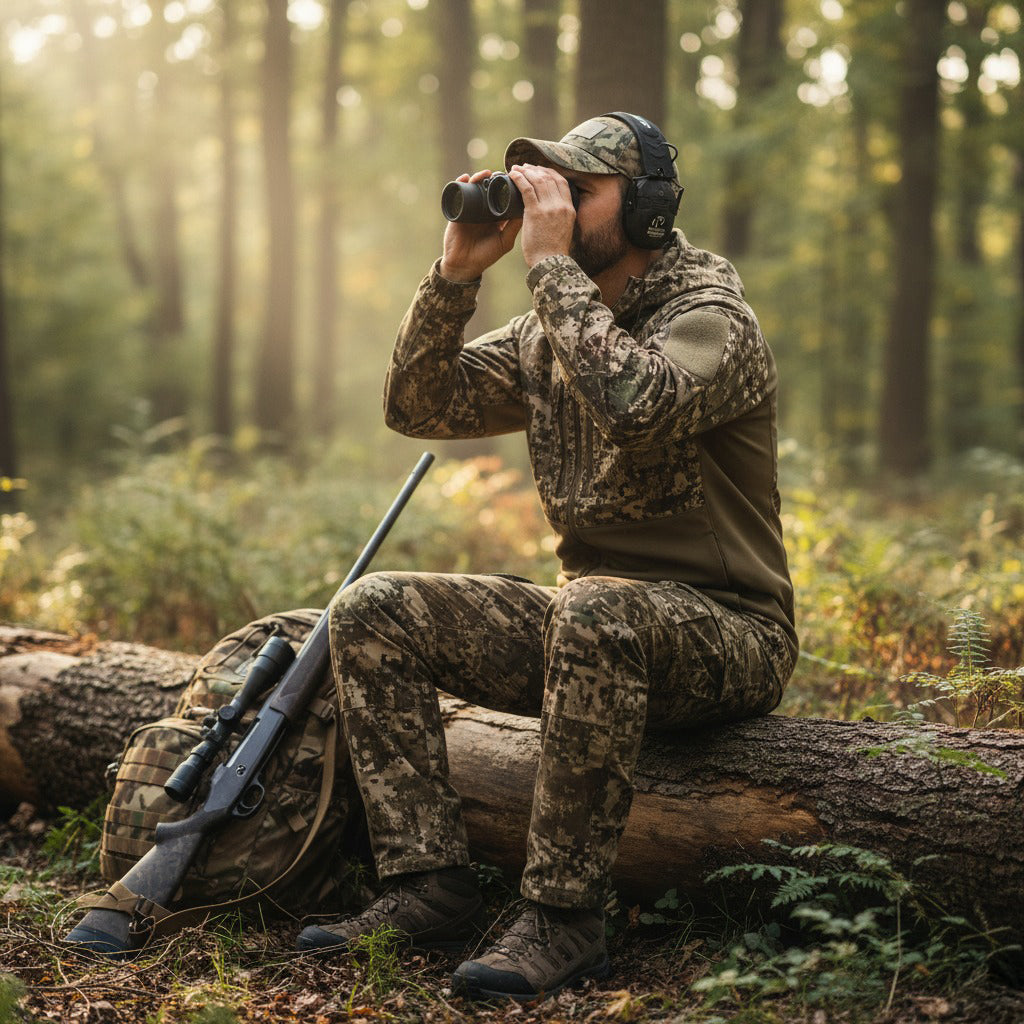 Walker's Razor Digital Ear Muffs (OD GRN Patriot) with Walkie Talkie Bundle