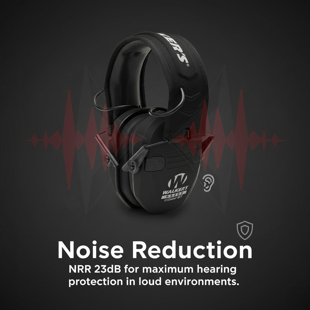 Walker's Razor Digital Ear Muffs (OD GRN Patriot) with Walkie Talkie Bundle