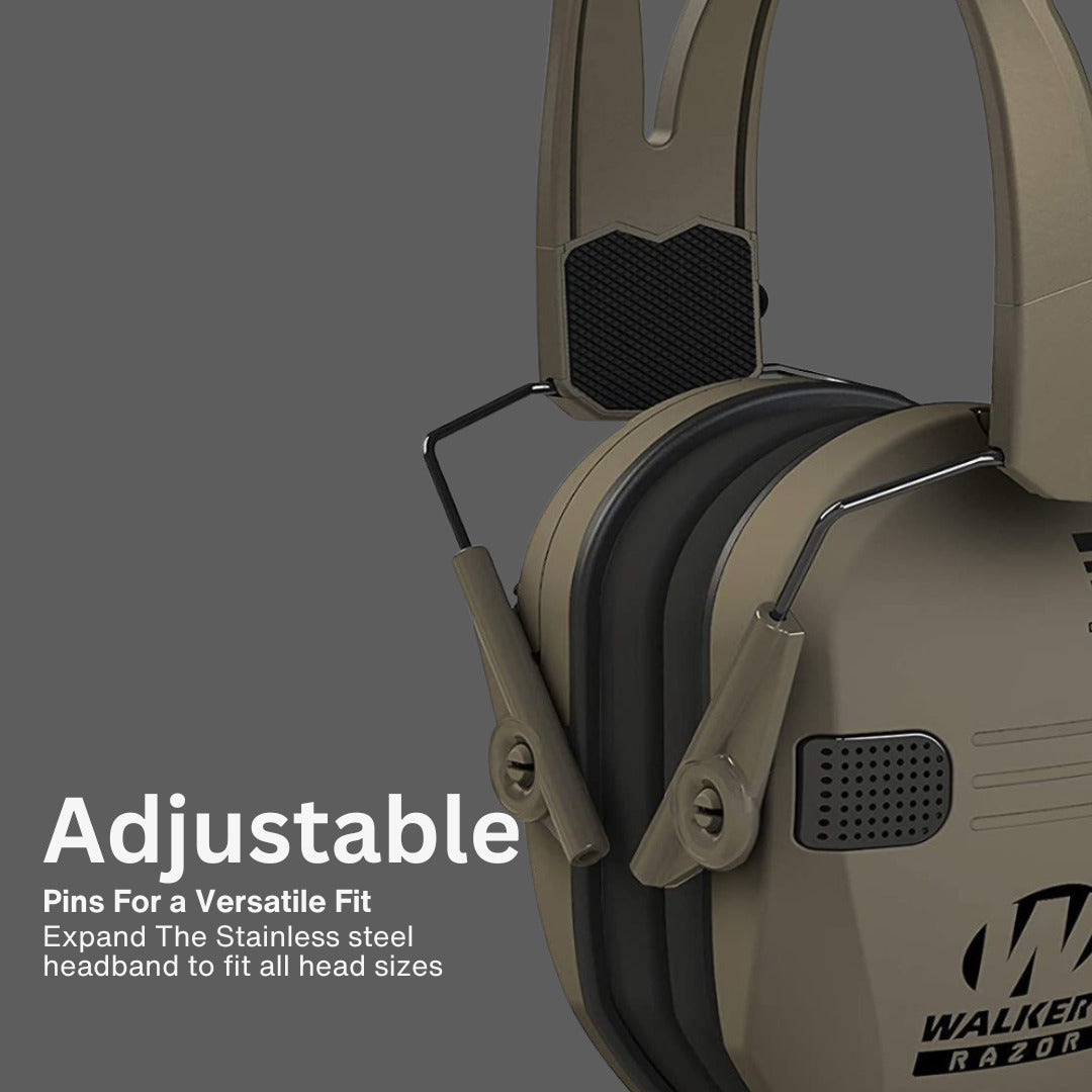 Walkers Razor Digital Ear Muffs (Flat Dark Earth) with Walkie Talkie Bundle