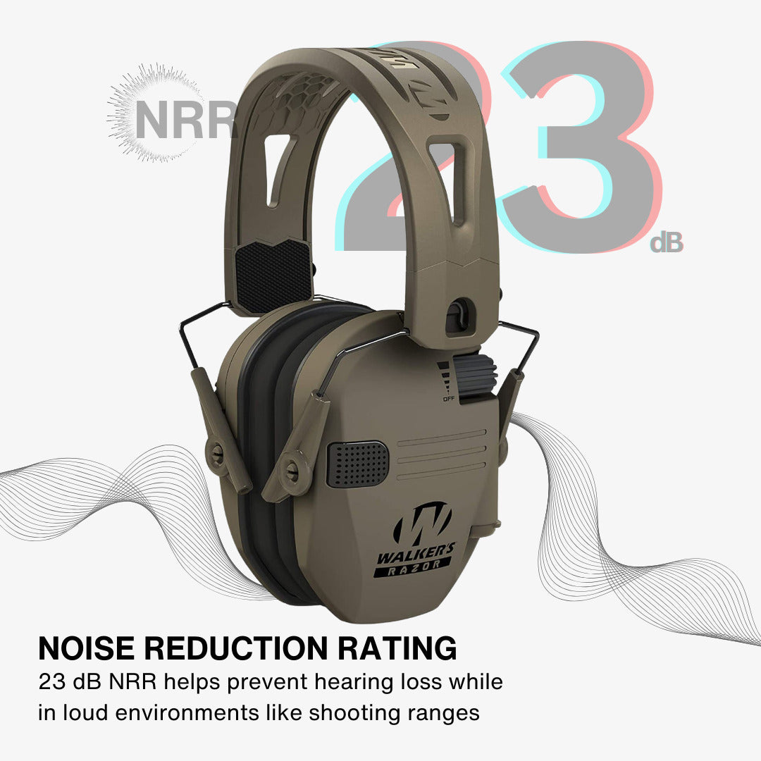 Walkers Razor Digital Ear Muffs (Flat Dark Earth) with Walkie Talkie Bundle