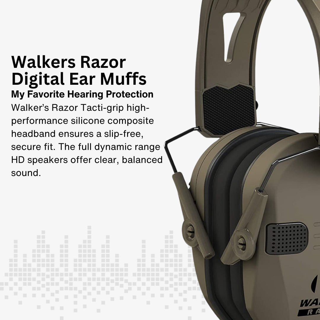 Walkers Razor Digital Ear Muffs (Flat Dark Earth) with Walkie Talkie Bundle