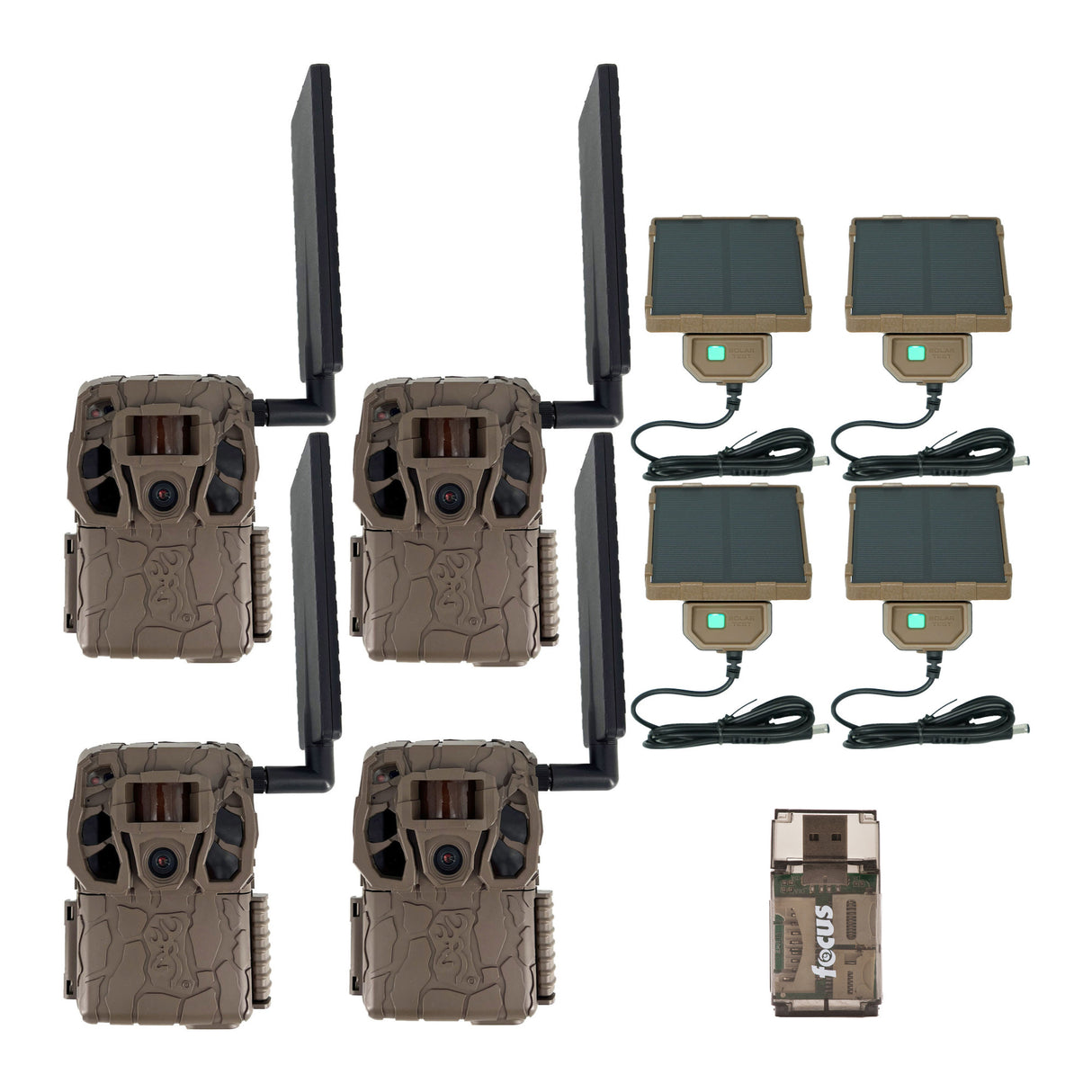 Browning Trail Camera Defender Wireless Vision Pro HD Livestream (4-Pack) Bundle