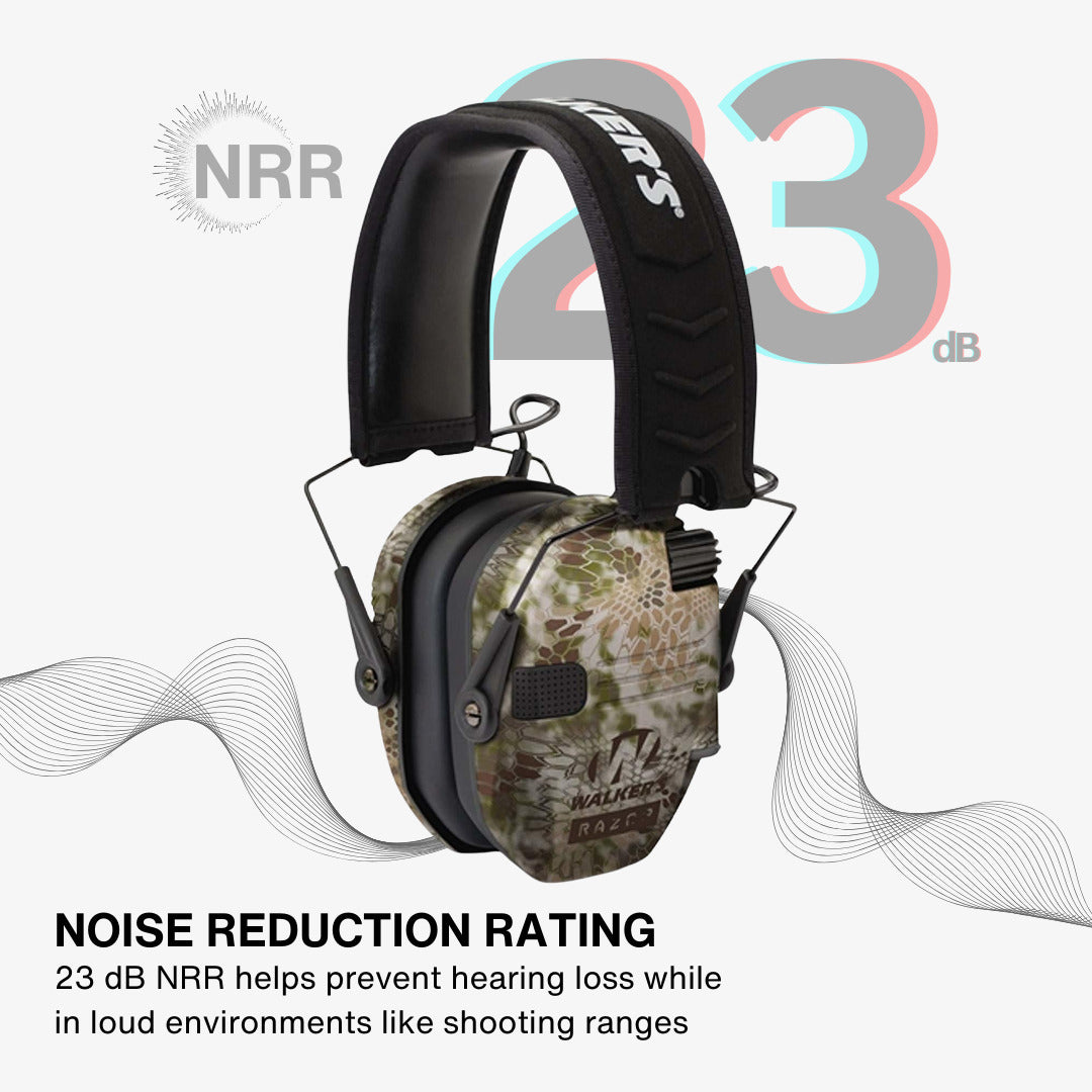 Walkers Razor Digital Ear Muffs (Kryptek Camo) Bundle