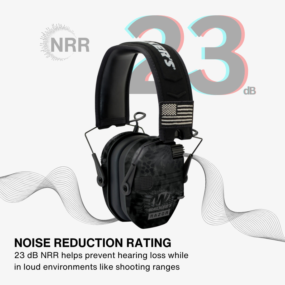 Walkers Razor Walkie Talkie Bundle with Ear Muffs and Accessories